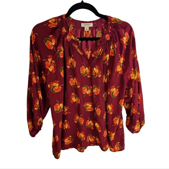 SOLD!! TUCKER FOR TARGET Floral Blouse Top - Size XL - Picture 1 of 7